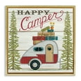thumbnail image 1 of Stupell Industries Rustic Happy Camper Phrase Typography Painting Gold Floater Framed Canvas Art Print Wall Art, 18 x 18, 1 of 9