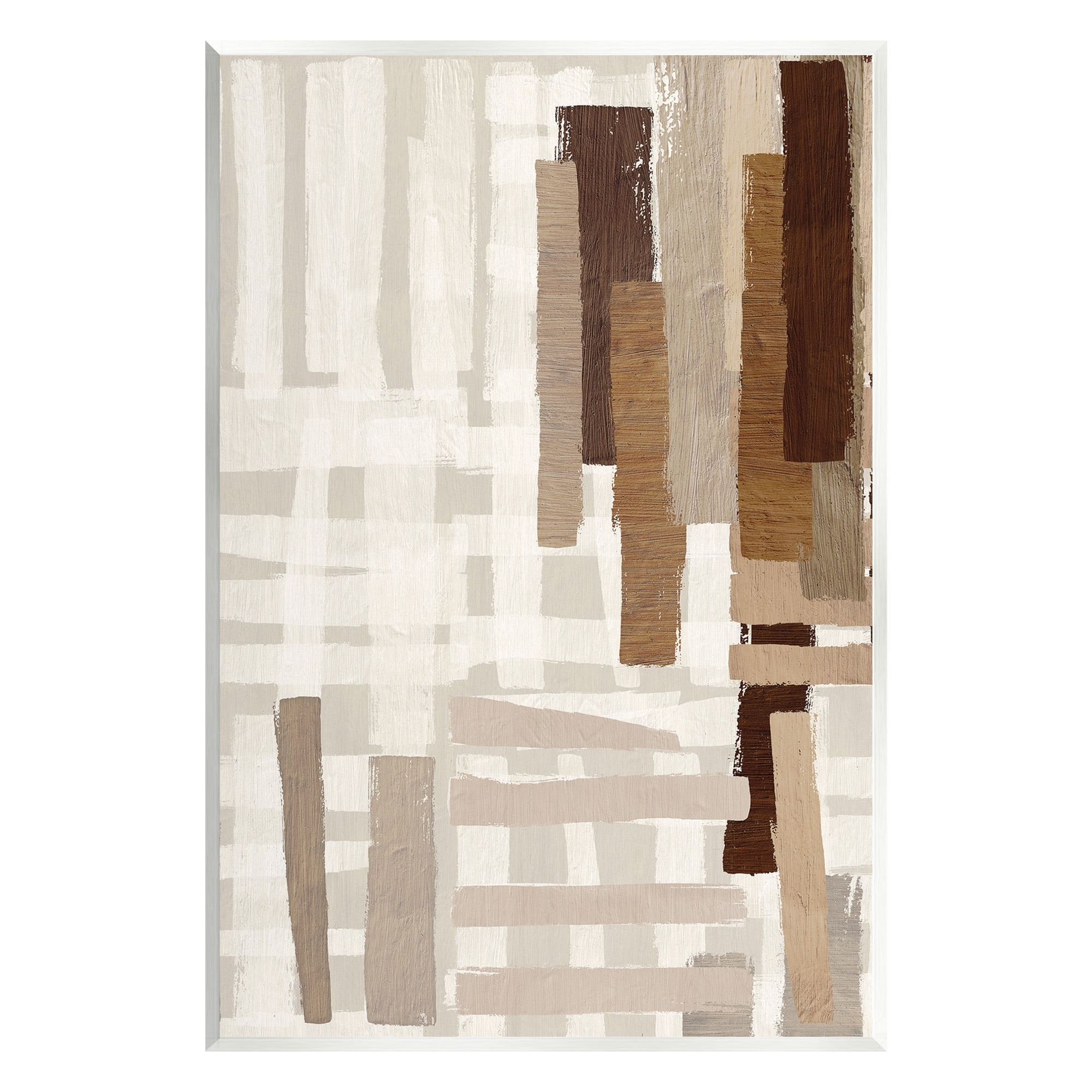 Stupell Industries Rustic Hatched Pattern Abstract Painting Unframed Art Print Wall Art, 13 x 19