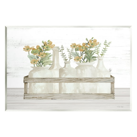 Stupell Industries Rustic Herb Jars Botanical & Floral Painting Unframed Art Print Wall Art, 15 x 10