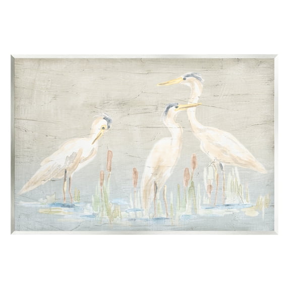 Stupell Industries Rustic Herons Scene Animals & Insects Painting Unframed Art Print Wall Art, 15 x 10