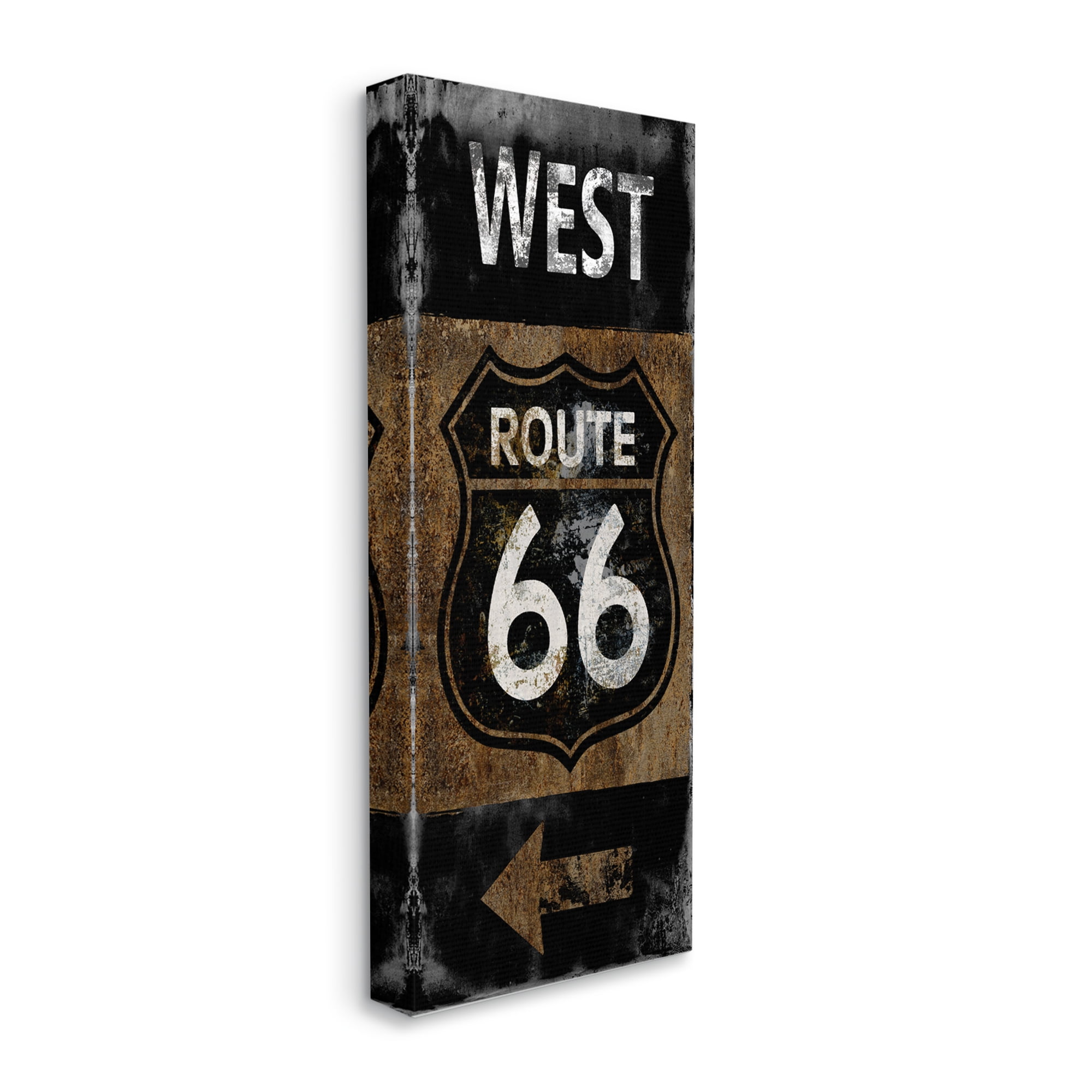 Stupell Industries Rustic Highway Route 66 Symbol Left Arrow Directional, 17 x 40, Designed by Luke Wilson