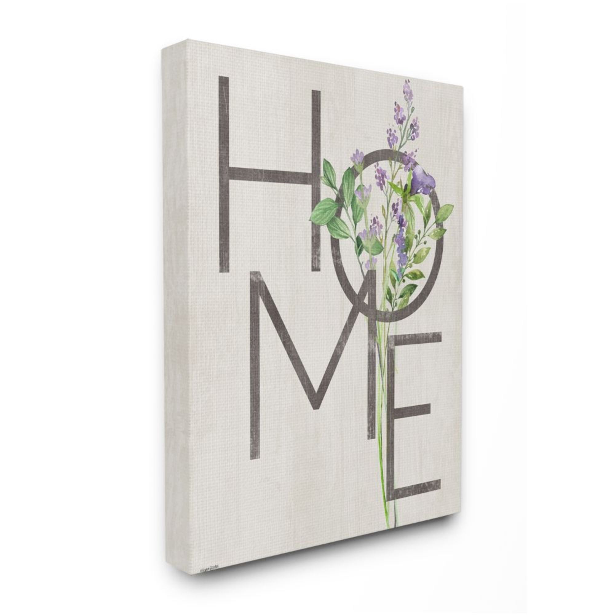 Stupell Industries Rustic Home Text Charming Purple Lavender Design by Kyra Brown, 16" x 20"