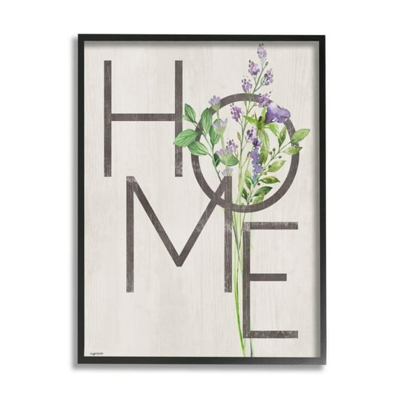 Stupell Industries Rustic Home Text Charming Purple Lavender Design by Kyra Brown