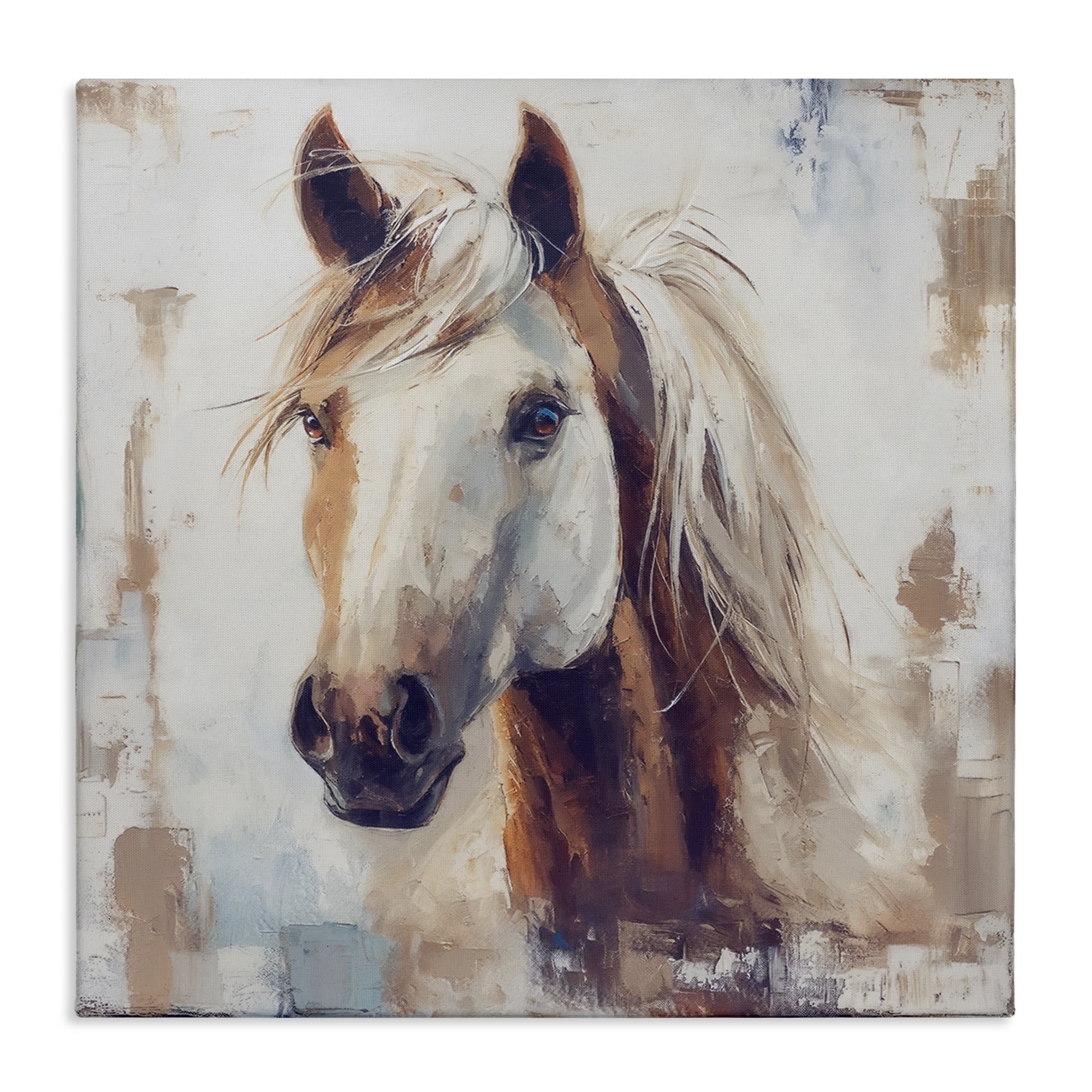 Stupell Industries Rustic Horse Impression Animals Painting Wrapped Canvas Art Print Wall Art, 30 x 30