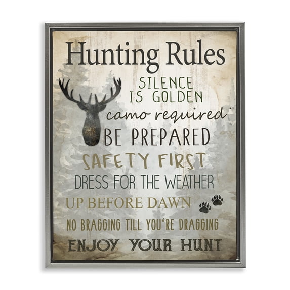 Stupell Industries Farmhouse Gray Floating Frame Canvas Art, 17 x 21, by Kim Allen
