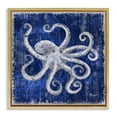 thumbnail image 1 of Stupell Industries Contemporary Rustic Indigo Octopus Gold Floating Frame Canvas Art, 25 x 25, by Paul Brent, 1 of 8