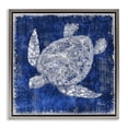 thumbnail image 1 of Stupell Industries Rustic Indigo Turtle Nautical & Beach Painting Gray Floater Framed Canvas Art Print Wall Art, 18 x 18, 1 of 10