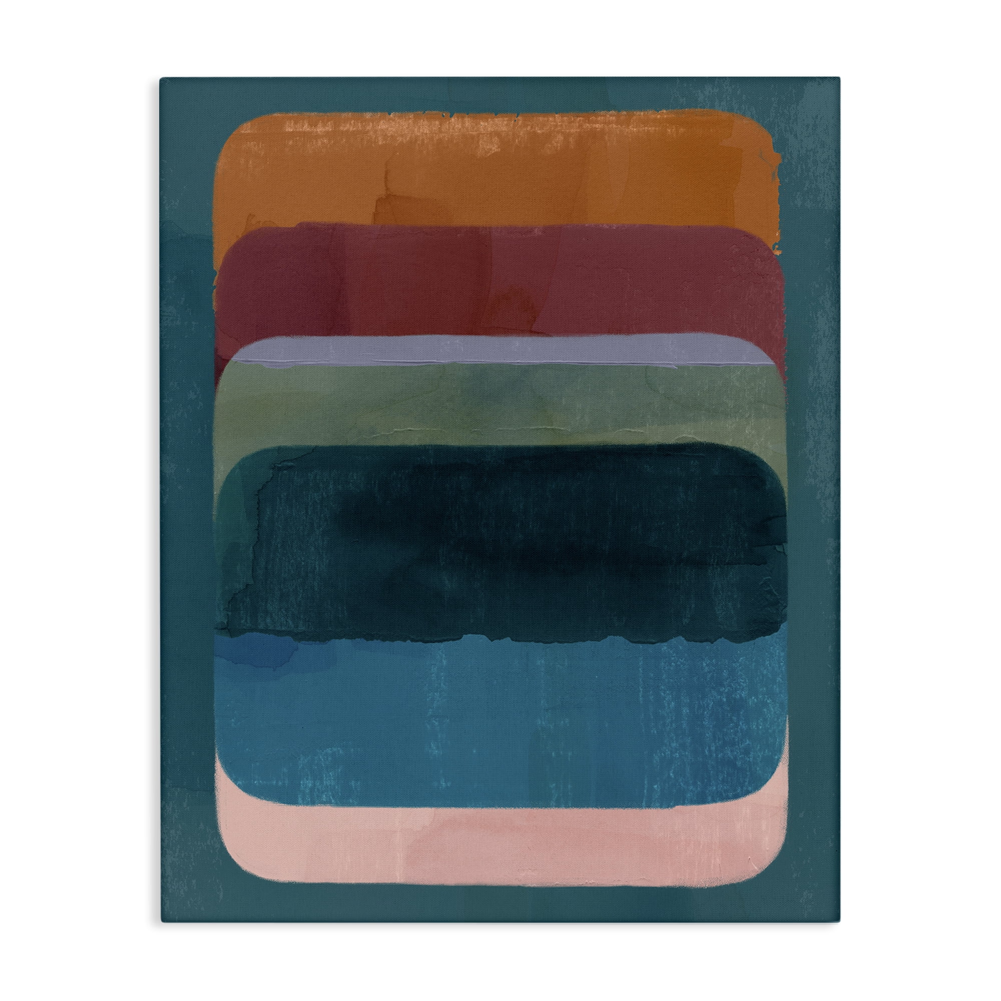 Stupell Industries Rustic Inspired Ombre Pattern Abstract Painting Gallery Wrapped Canvas Art Print Wall Art, 16 x 20