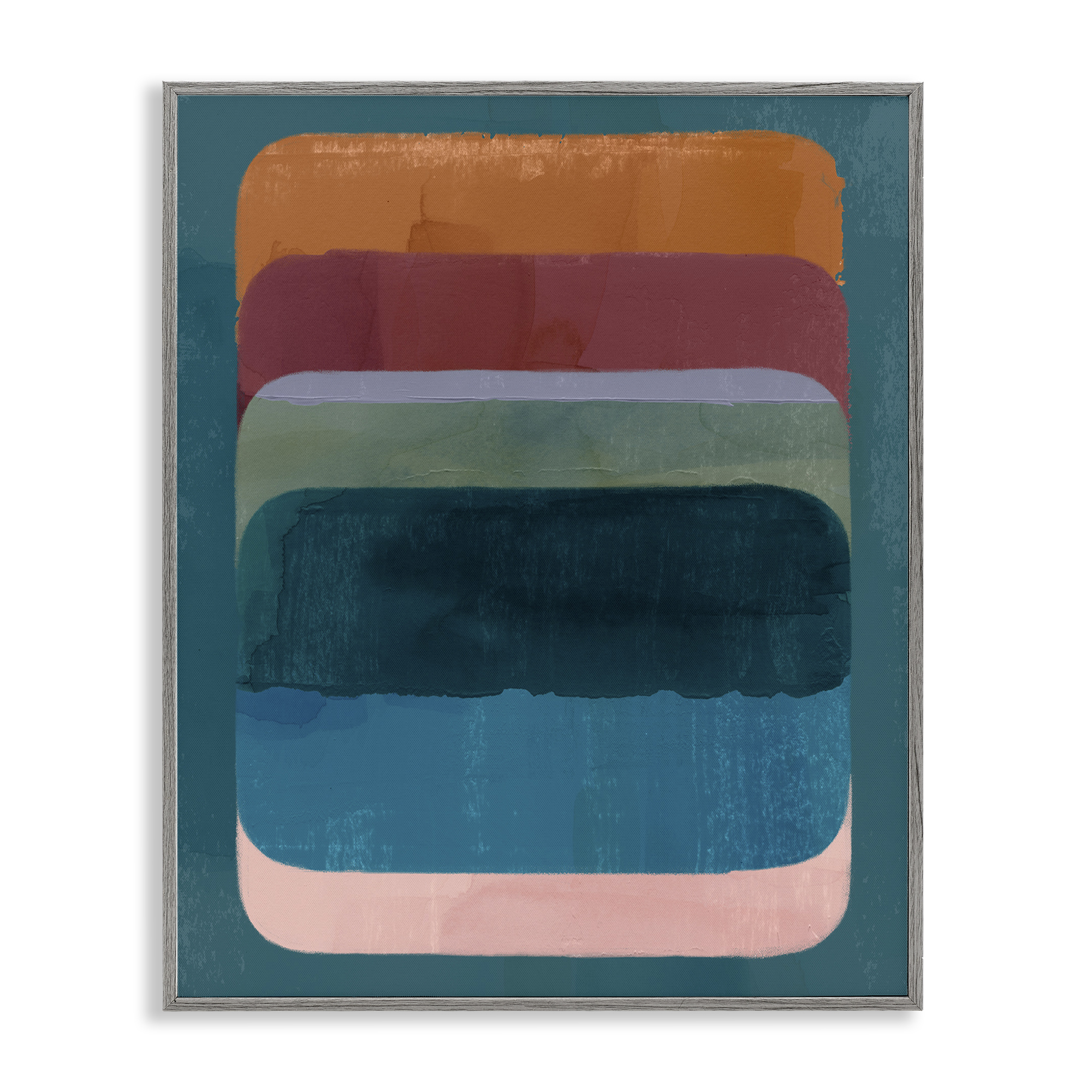 Stupell Industries Rustic Inspired Ombre Pattern Abstract Painting Gray Framed Art Print Wall Art, 24 x 30
