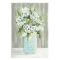 Stupell Industries Rustic Jar Bouquet Botanical & Floral Painting Unframed Art Print Wall Art, 10 x 15