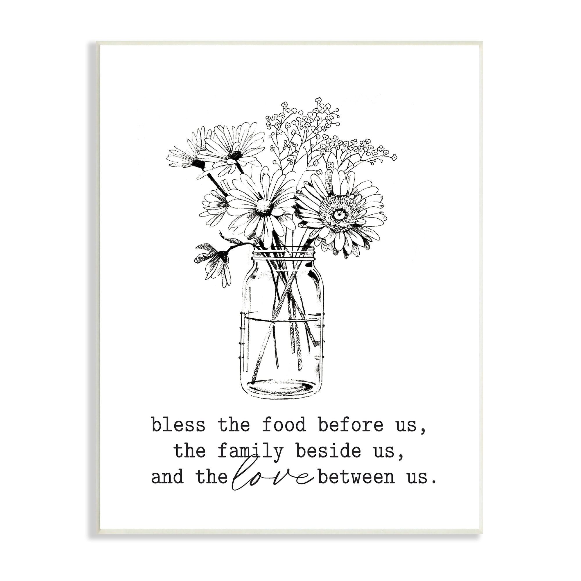 Stupell Industries Rustic Jar Bouquet Casual Uplifting Family Quote Graphic Art Unframed Art Print Wall Art, Design by Lettered and Lined
