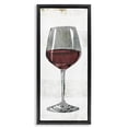 thumbnail image 1 of Stupell Industries Rustic Kitchen Red Wine Glass Food & Beverage Painting Black Floater Framed Canvas Art Print Wall Art, 11 x 25, 1 of 9