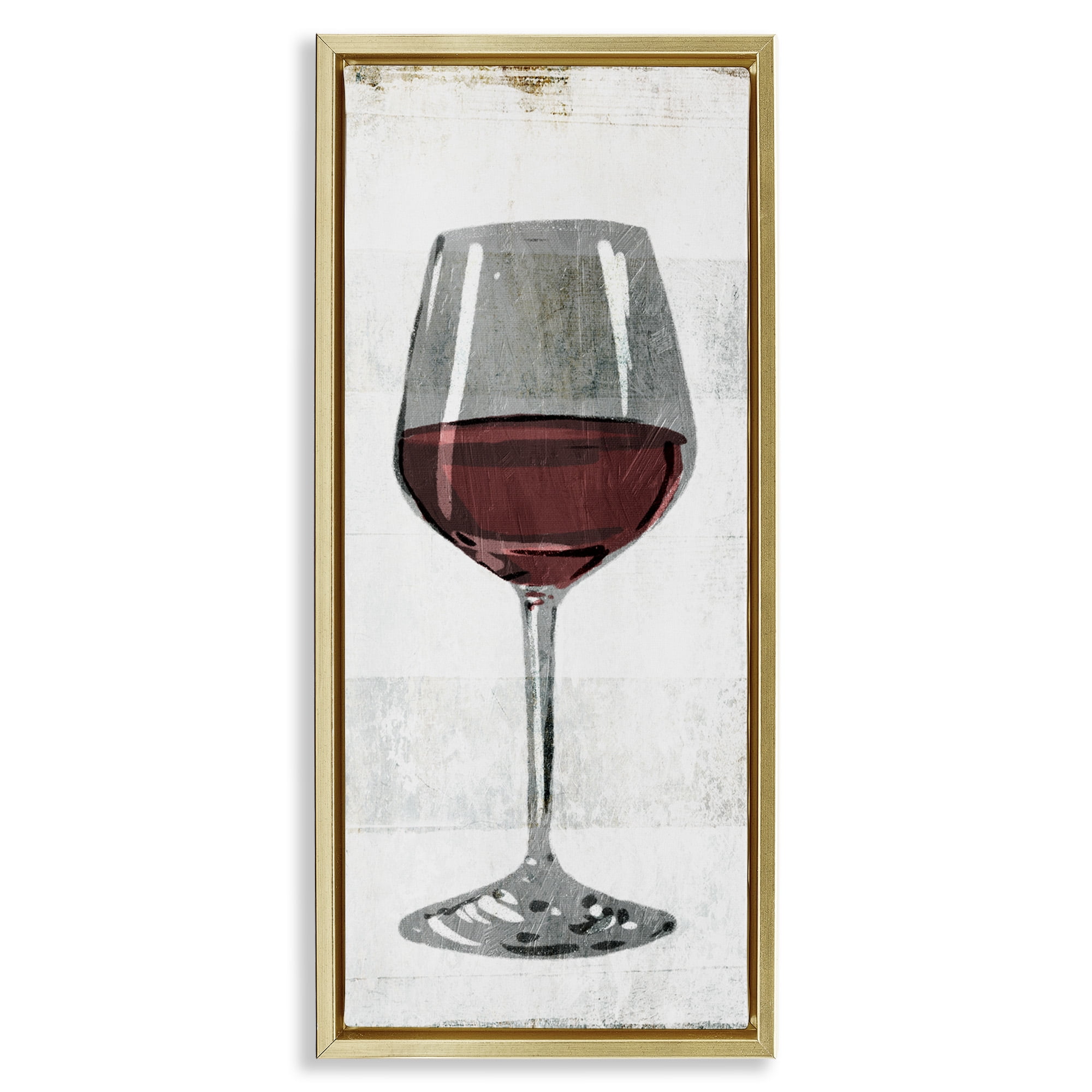 Stupell Industries Rustic Kitchen Red Wine Glass Food & Beverage