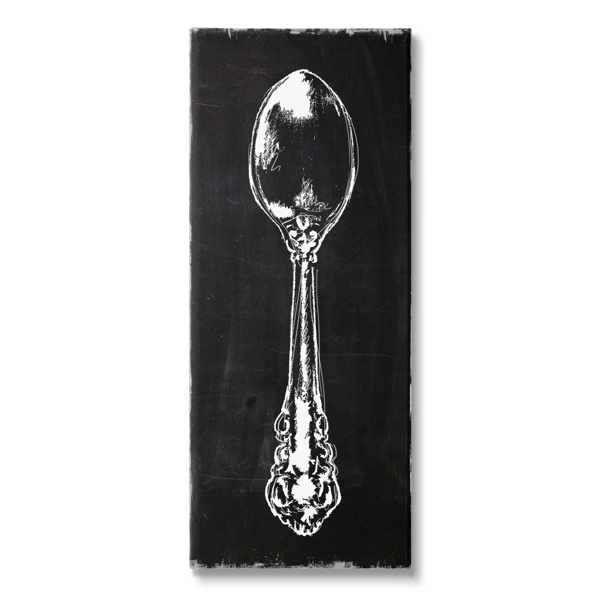 Stupell Industries Rustic Kitchen Spoon Utensil Vintage Dinner Cutlery Graphic Art Gallery Wrapped Canvas Print Wall Art, Design by Carol Robinson
