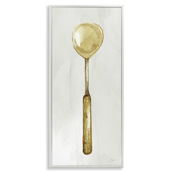 Stupell Industries Rustic Kitchen Utensil Food & Beverage Painting White Framed Art Print Wall Art, 10 x 24