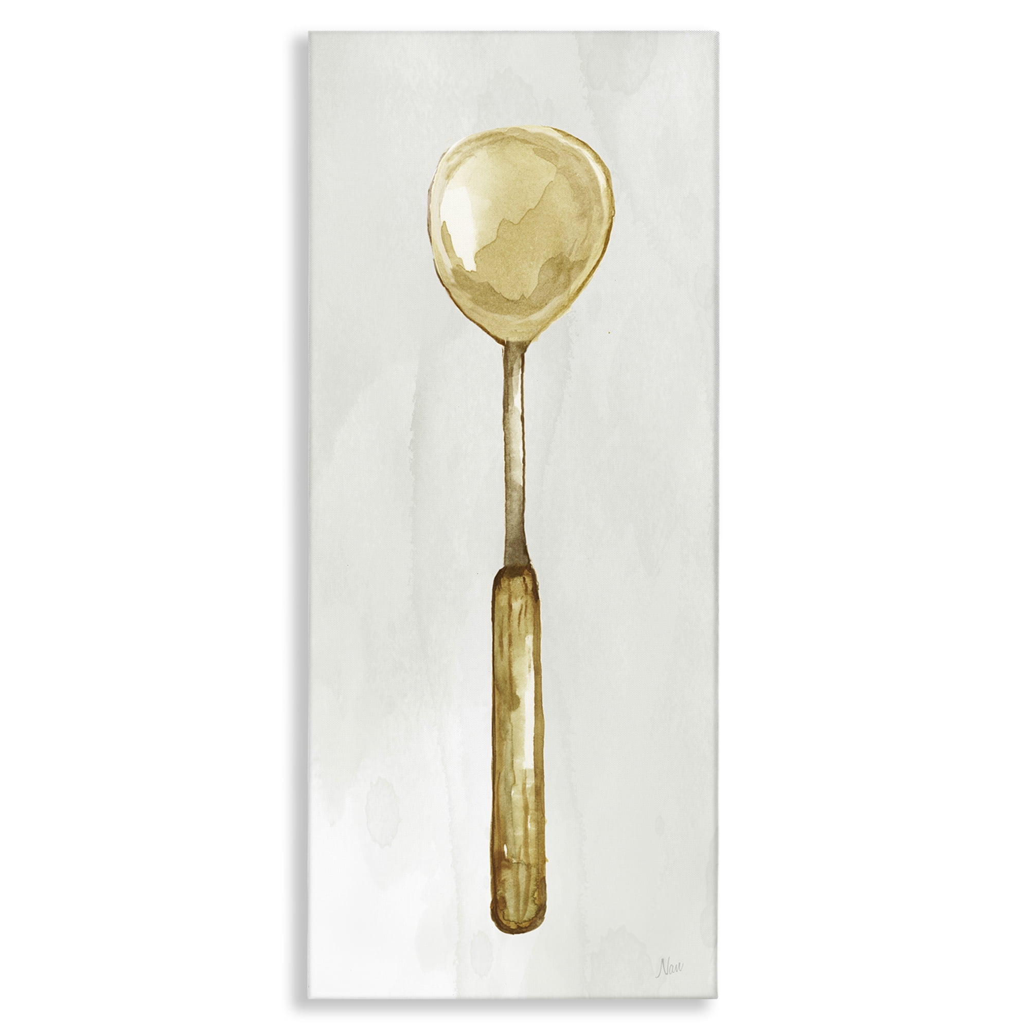 Stupell Industries Rustic Kitchen Utensil Food & Beverage Painting Wrapped Canvas Art Print Wall Art, 13 x 30