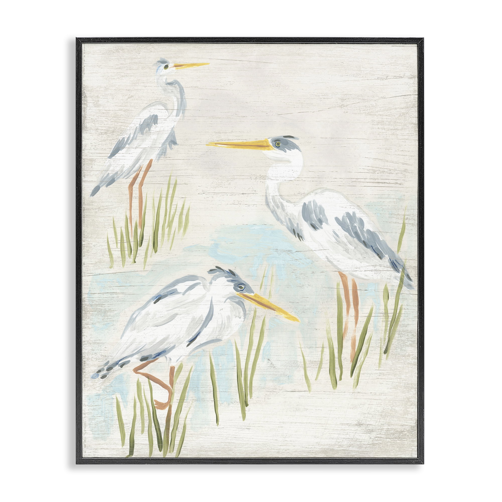 Stupell Industries Rustic Lake Birds Animals & Insects Painting Black Framed Art Print Wall Art, 11 x 14