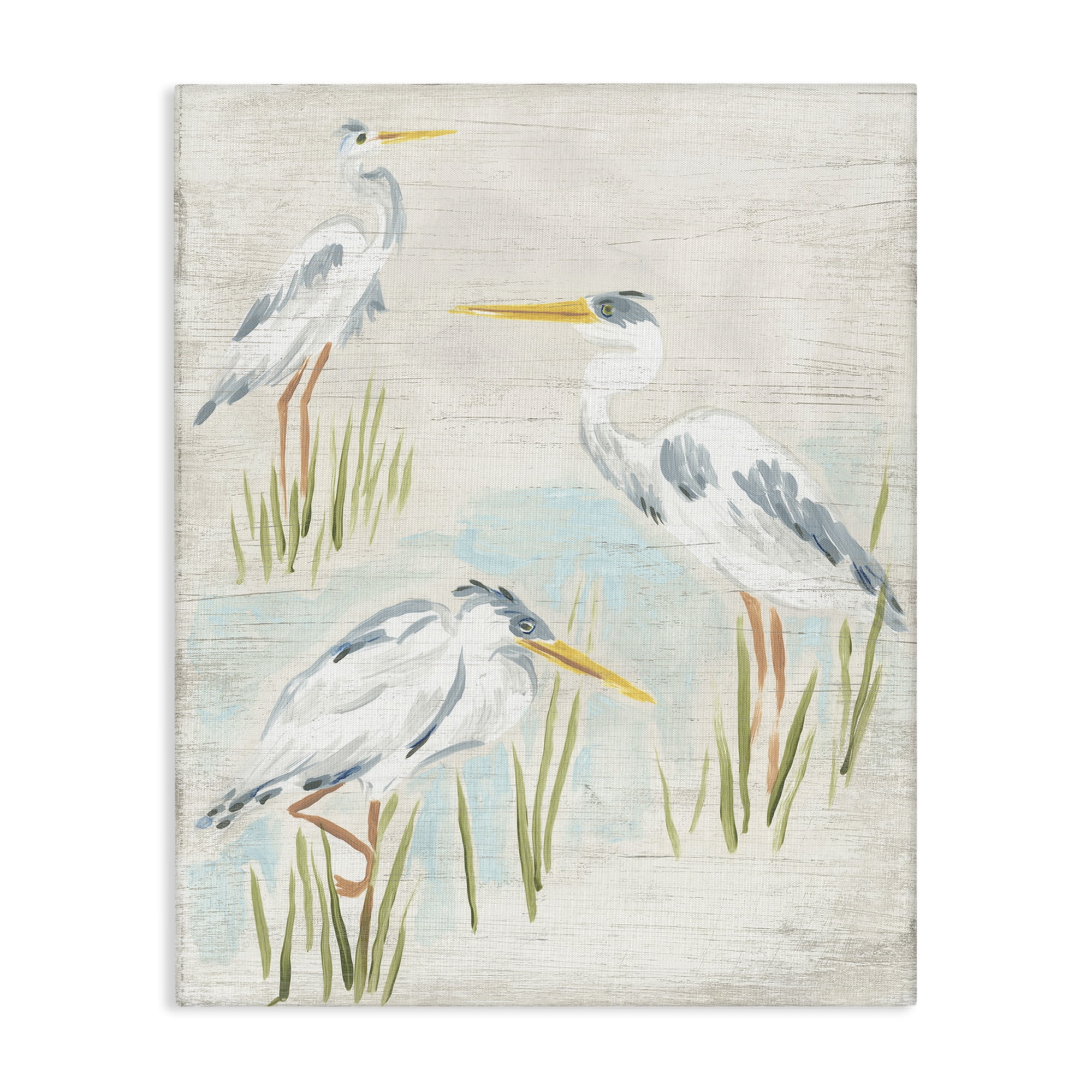 Stupell Industries Rustic Lake Birds Animals & Insects Painting Gallery Wrapped Canvas Art Print Wall Art, 30 x 40