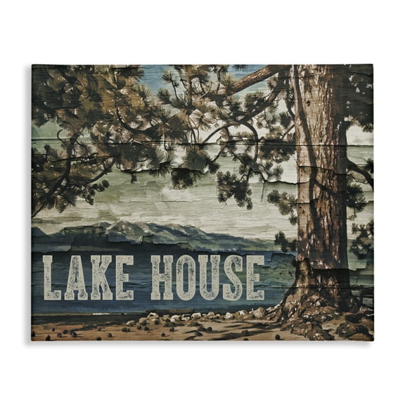 Stupell Industries Rustic Lake House View Canvas Wall Art design by Sophie 6, 36 x 48