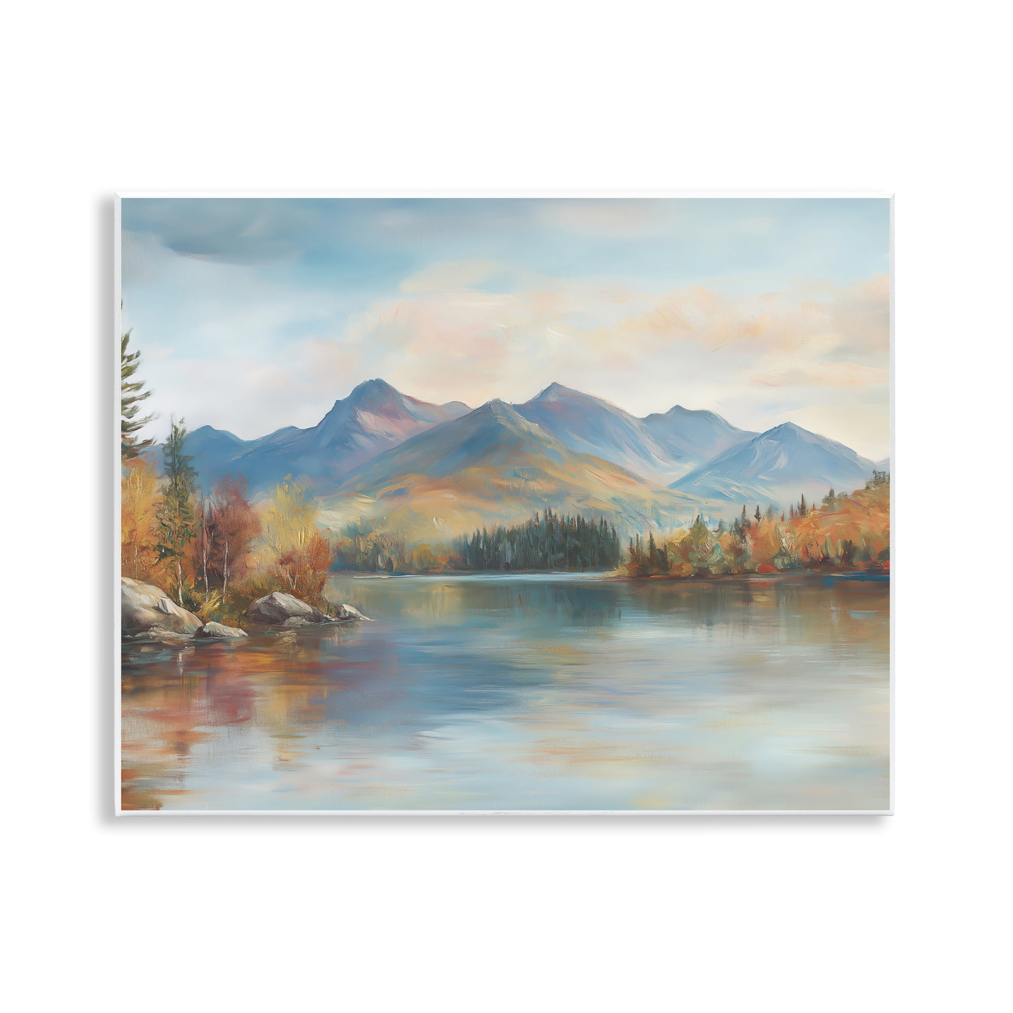 Stupell Industries Rustic Lake Landscape in Fall Wall Plaque Art, design by LSR Design Studio