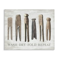 Rustic Laundry Phrase Canvas Art, 48 x 36, Made In USA