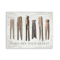 Rustic Laundry Phrase Wall Plaque Art, 14 x 11, Made In USA