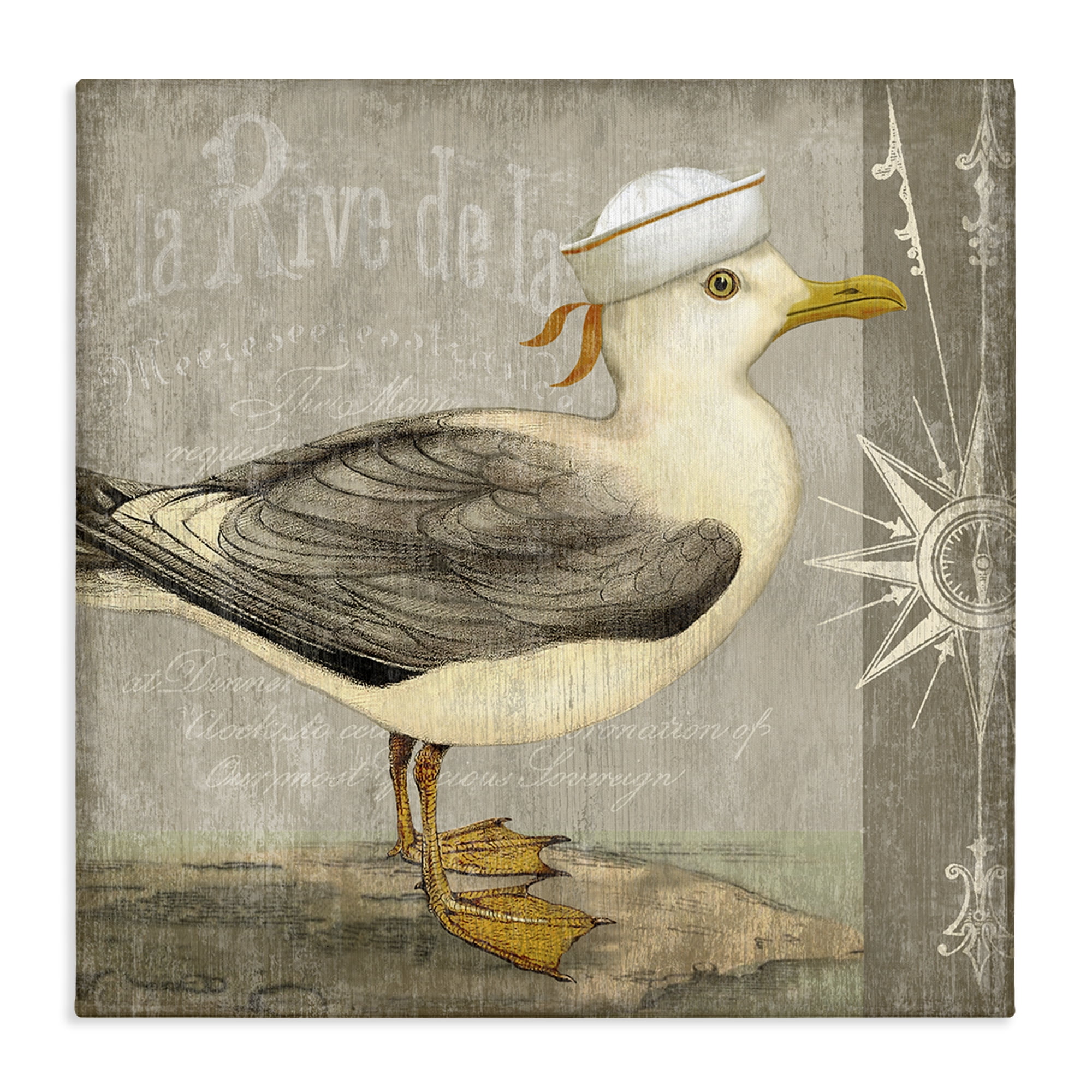 Stupell Industries Rustic Little Seagull Canvas Wall Art, design by Suzanne Nicoll