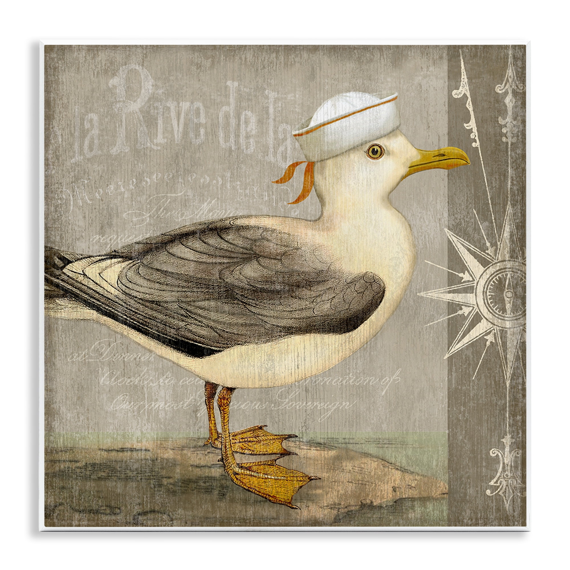 Stupell Industries Rustic Little Seagull Wall Plaque Art, design by Suzanne Nicoll