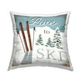 thumbnail image 1 of Stupell Industries Rustic Live To Ski Decorative Printed Throw Pillow, 18 x 18, 1 of 8