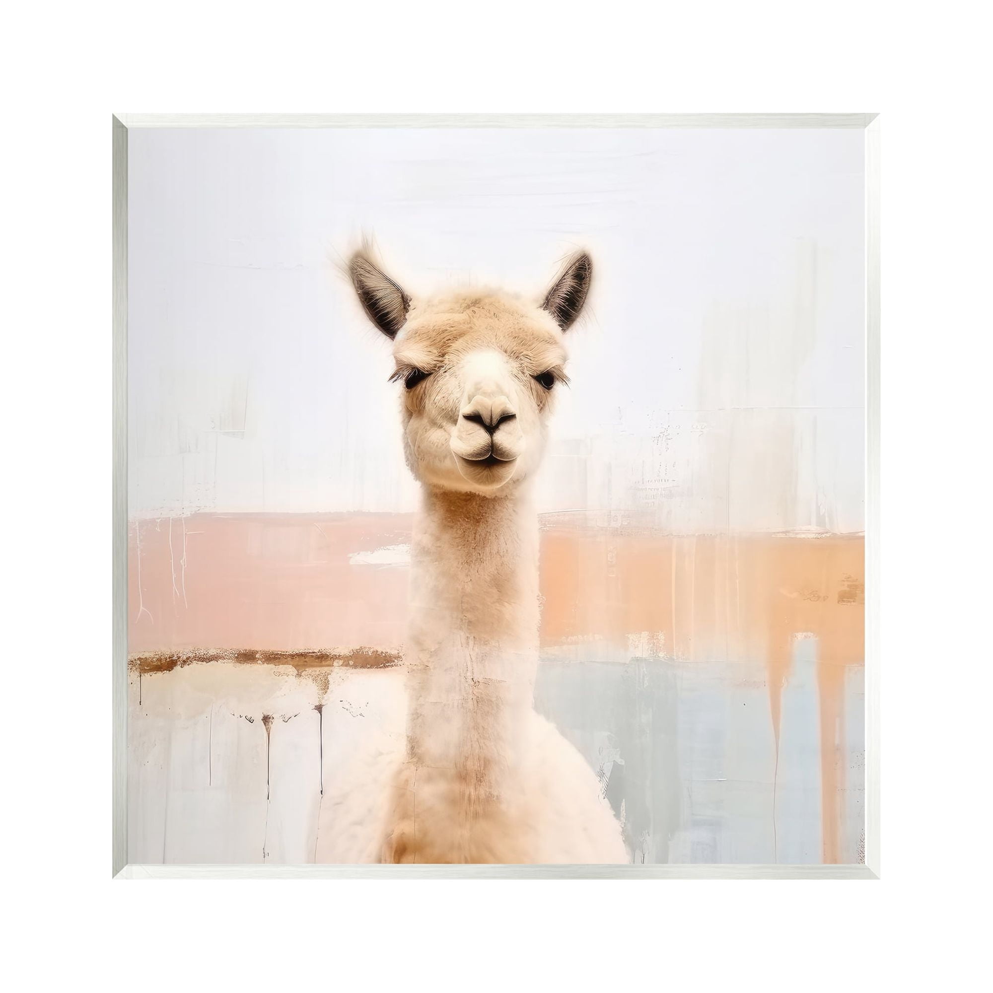 Stupell Industries Rustic Llama Portrait Animals & Insects Painting Unframed Art Print Wall Art, 12 x 12