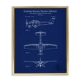 thumbnail image 1 of Stupell Industries Rustic Lodge Aircraft Patent Blueprint Gold Floating Frame Canvas Art, 25 x 31, by Karl Hronek, 1 of 8