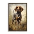 thumbnail image 1 of Stupell Industries Rustic Lodge Alert Hunting Dog Brown Floating Frame Canvas Art, 21 x 31, by Petals Prints Design, 1 of 8