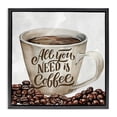 thumbnail image 1 of Stupell Industries Rustic Lodge All You Need Morning Coffee Black Floating Frame Canvas Art, 25 x 25, by Kim Allen, 1 of 7