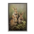 thumbnail image 1 of Stupell Industries Rustic Lodge Baby Bunny Trio Gray Floating Frame Canvas Art, 17 x 25, by Petals Prints Design, 1 of 8