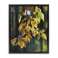 thumbnail image 1 of Stupell Industries Rustic Lodge Bird on Autumn Branch Black Floating Frame Canvas Art, 17 x 21, by Andrew Kiss, 1 of 8
