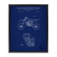 thumbnail image 1 of Stupell Industries Rustic Lodge Blue Motorcycle Blueprint Black Floating Frame Canvas Art, 25 x 31, by Karl Hronek, 1 of 8