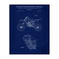 thumbnail image 1 of Stupell Industries Rustic Lodge Blue Motorcycle Blueprint Canvas Art, 30 x 40, by Karl Hronek, 1 of 8