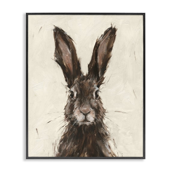 Stupell Industries Rustic Lodge Brown European Rabbit Hare Black Framed Giclee Art, 11 x 14, by Ethan Harper