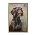 thumbnail image 1 of Stupell Industries Rustic Lodge Brown Labrador Visage Gold Floating Frame Canvas Art, 21 x 31, by Petals Prints Design, 1 of 8