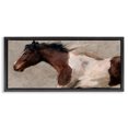 thumbnail image 1 of Stupell Industries Rustic Lodge Brown & White Horse Black Floating Frame Canvas Art, 25 x 11, by Nina Blue, 1 of 8
