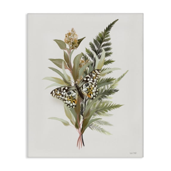 Stupell Industries Rustic Lodge Butterfly Grove Forest Ferns Canvas Art, 16 x 20, by House Fenway