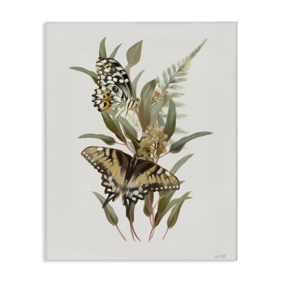 Stupell Industries Rustic Lodge Butterfly Grove Forest Greenery Canvas Art, 24 x 30, by House Fenway