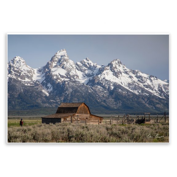 Stupell Industries Rustic Lodge Cabin & Snowy Peaks Wall Plaque Art, 19 x 13, by David Drost