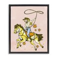 thumbnail image 1 of Stupell Industries Rustic Lodge Cowgirl with Lasso Black Floating Frame Canvas Art, 17 x 21, by Ziwei Li, 1 of 8