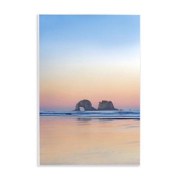 Stupell Industries Rustic Lodge Distant Ocean Cliffs Sunrise Wall Plaque Art, 13 x 19, by Dennis Frates