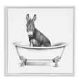 thumbnail image 1 of Stupell Industries Rustic Lodge Donkey in Bathtub Sketch White Framed Giclee Art, 12 x 12, by Victoria Borges, 1 of 7
