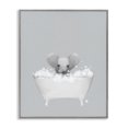 thumbnail image 1 of Stupell Industries Rustic Lodge Elephant Blue Bath Cute Gray Framed Giclee Art, 11 x 14, by Leah Straatsma, 1 of 7