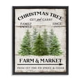 thumbnail image 1 of Stupell Industries Rustic Lodge Farm Market Christmas Trees Black Floating Frame Canvas Art, 17 x 21, by Creatif Belle, 1 of 8