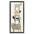thumbnail image 1 of Stupell Industries Rustic Lodge Fun Stacked Sheep & Goats Farm Animals Black Floating Frame Canvas Art, 11 x 25, by Victoria Borges, 1 of 7