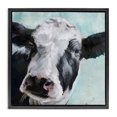 thumbnail image 1 of Stupell Industries Rustic Lodge Gentle Farm Cow on Blue Black Floating Frame Canvas Art, 18 x 18, by Main Line Art & Design, 1 of 7